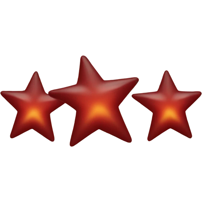3 deep red stars emoji