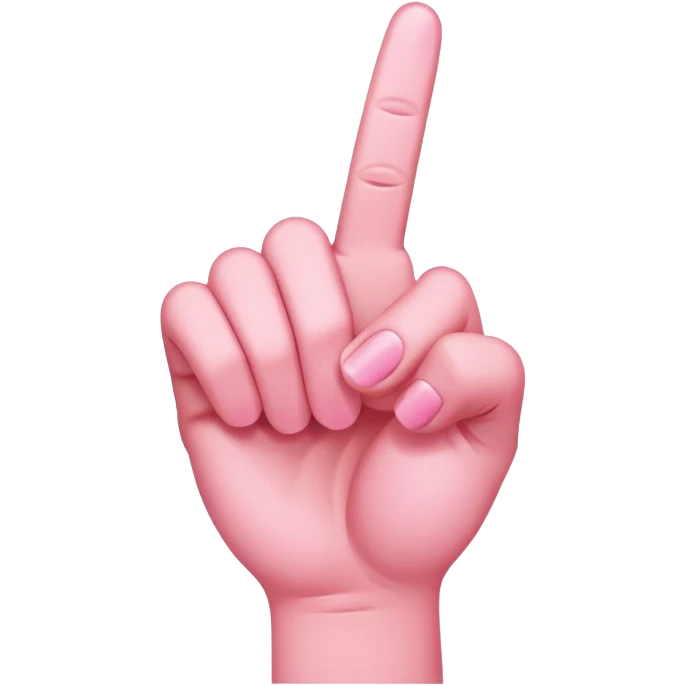 pink middle finger emoji