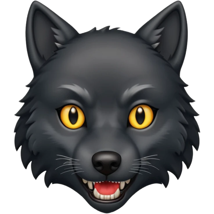 Lobo negro emoji