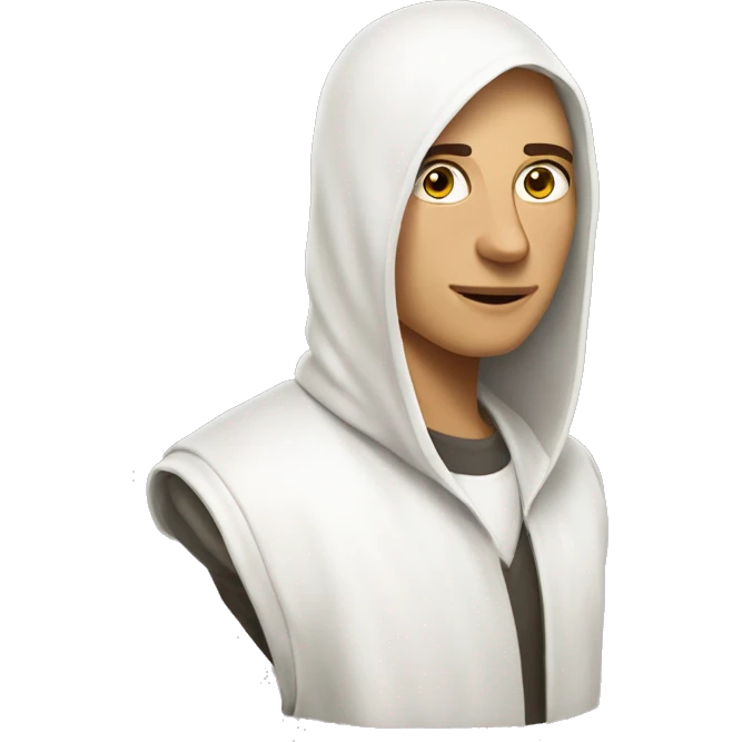Белая девушка с белыми волосами emoji