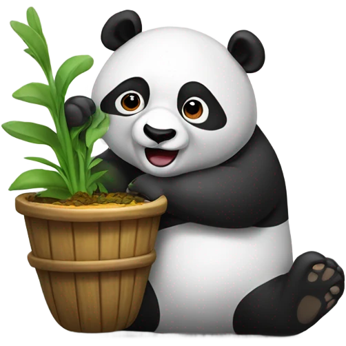 Panda con zanahoria emoji
