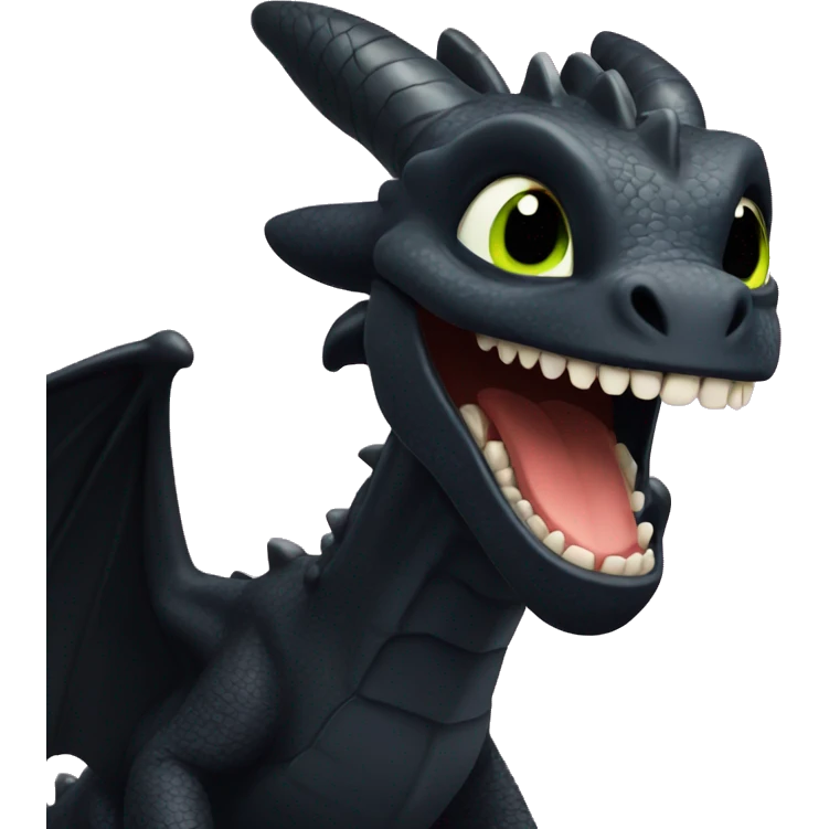 Toothless the dragon emoji