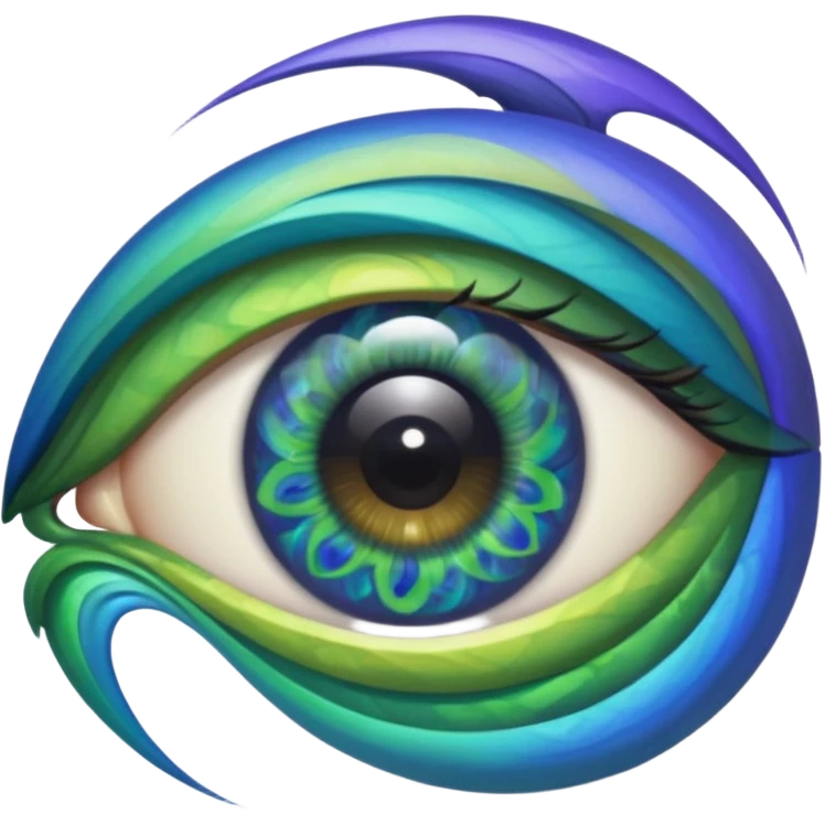  eyes spin multicolore 👁️+🌀+🟣🟢🟠🔵🔴🟡 emoji