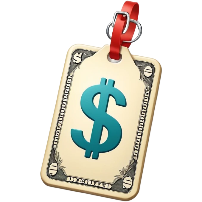 price tag with dollar symbol emoji