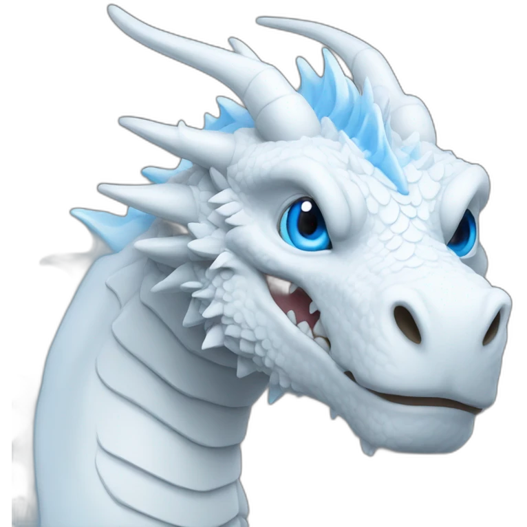 White Dragon with a Blue eyes emoji