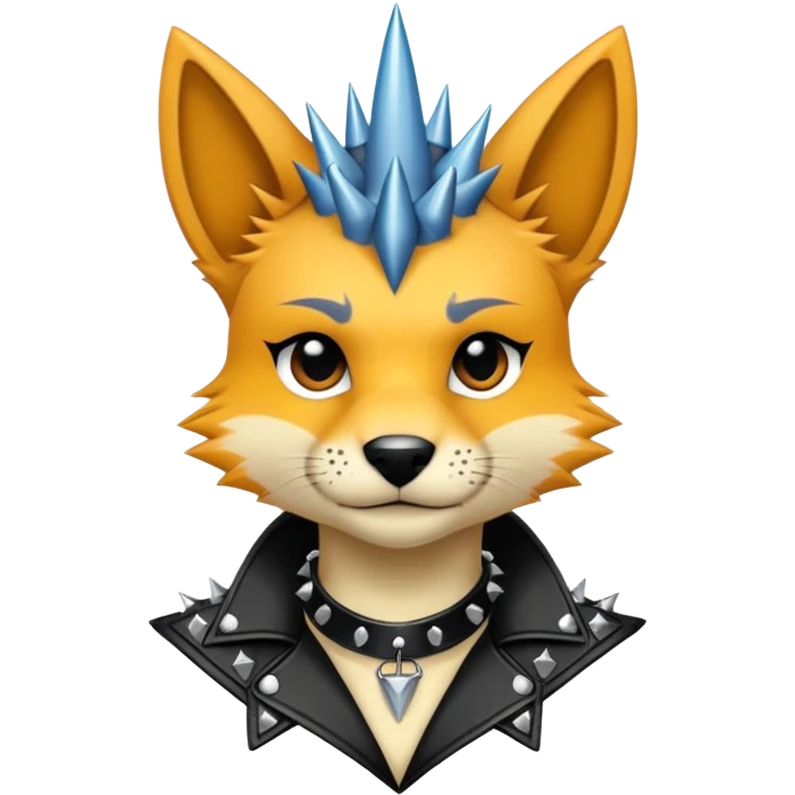 Anthro Punk Fursona Collar  emoji