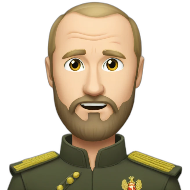 Putin fight with a beard emoji