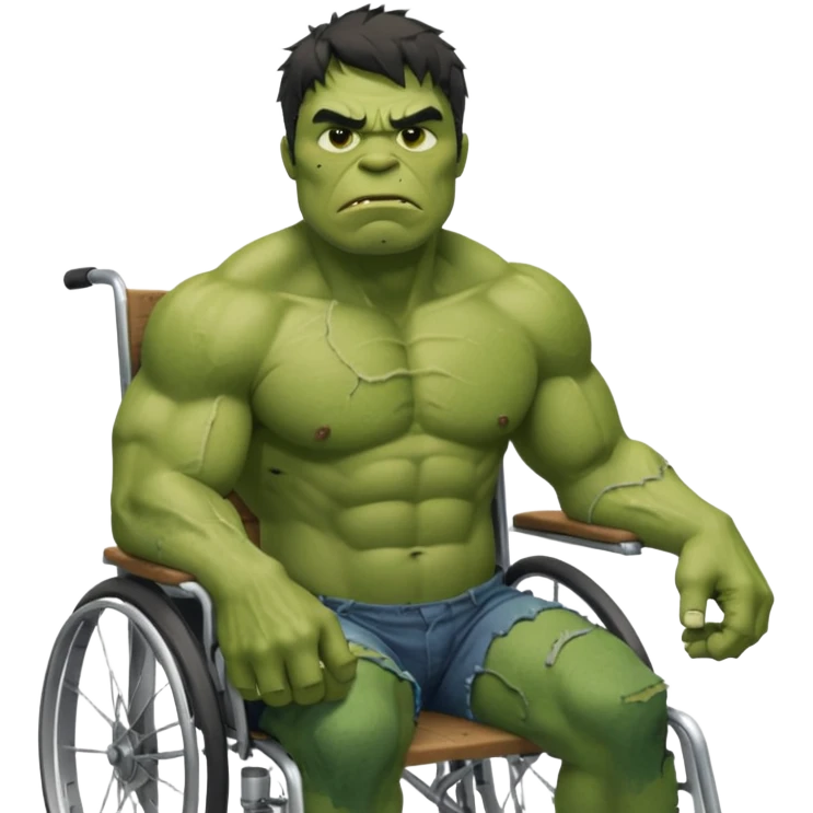 hulk   on wheelchair  emoji