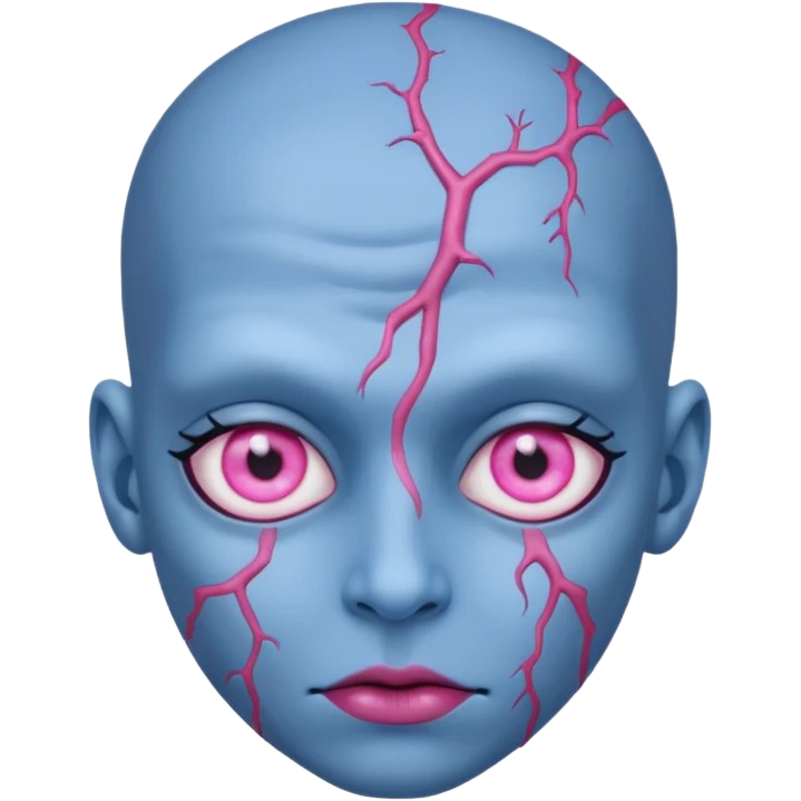 Make blue 777666 have pink eyes and and make the style steal a brainrot emoji