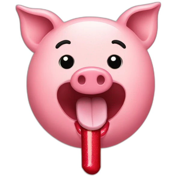 Lipstick on a pig emoji