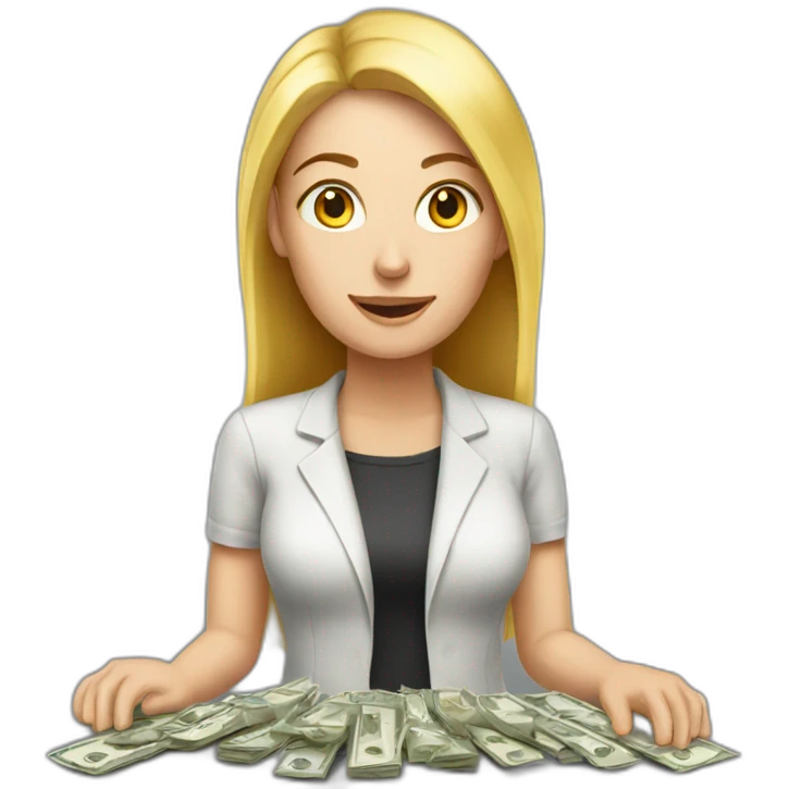 white-woman-taking-money emoji