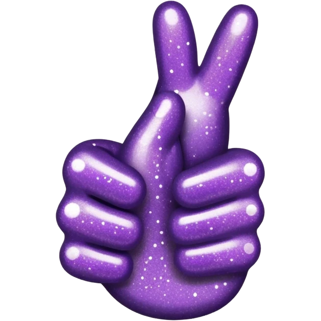 glitter purple hand thumbs up emoji
