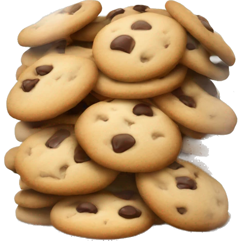 Realistic glass cookie jar with beige lid full of cookies isolated.  emoji