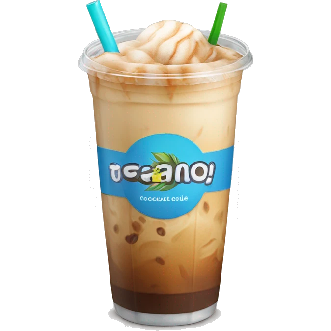 coconut water iced coffee  emoji