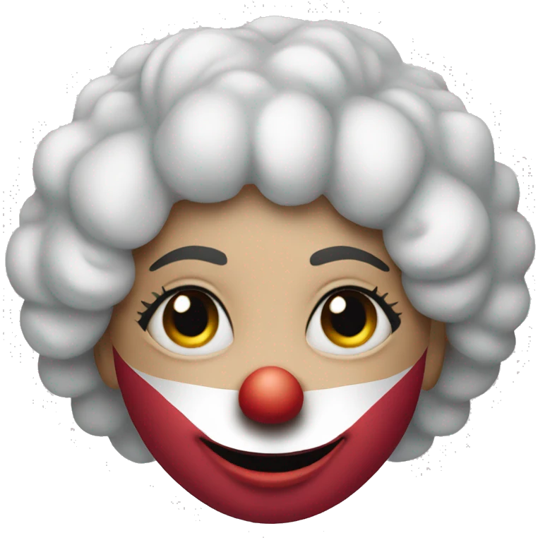 Round clown lady emoji