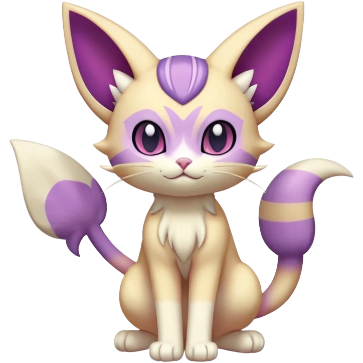 Espeon-Meowth-Skitty-Fakémon-hybrid-creature (full body)  emoji