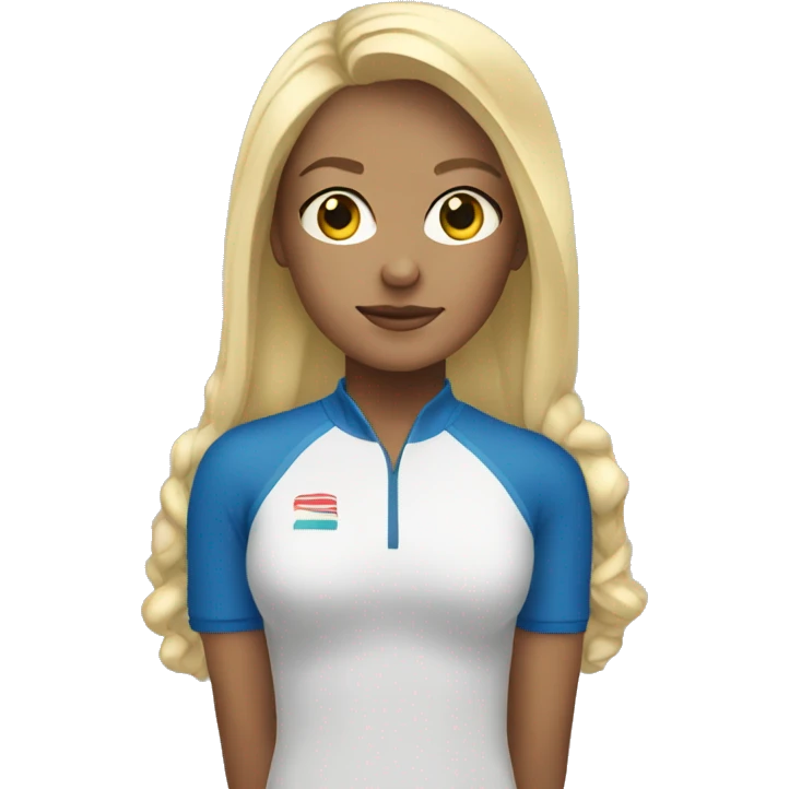 blonde girl in sportswear emoji