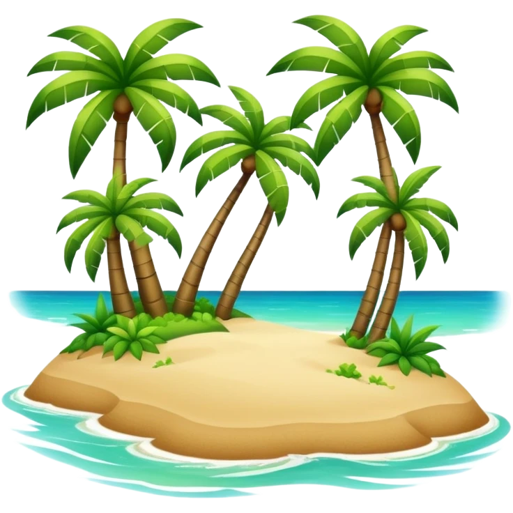 tropical island with palm trees emoji