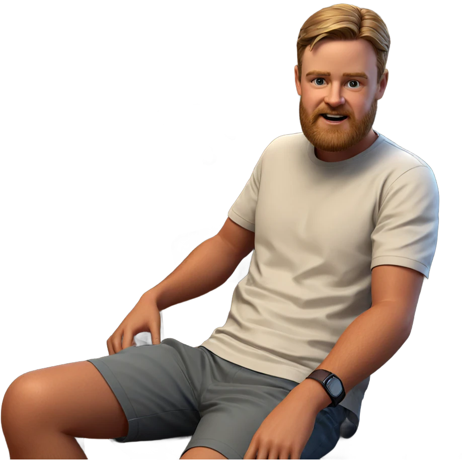 relaxed boy indoors with bag emoji