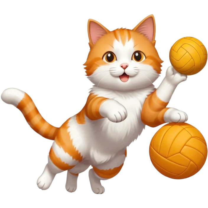 Cat with volleyball  emoji