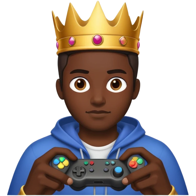 Gamer king with out crown emoji