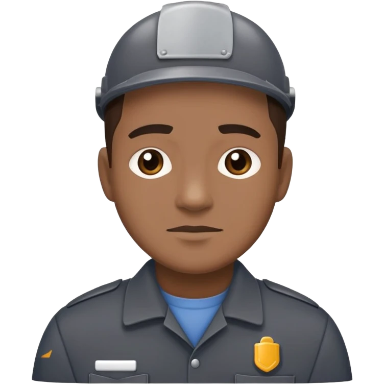 janitor wearing dark-grey custodian uniform emoji