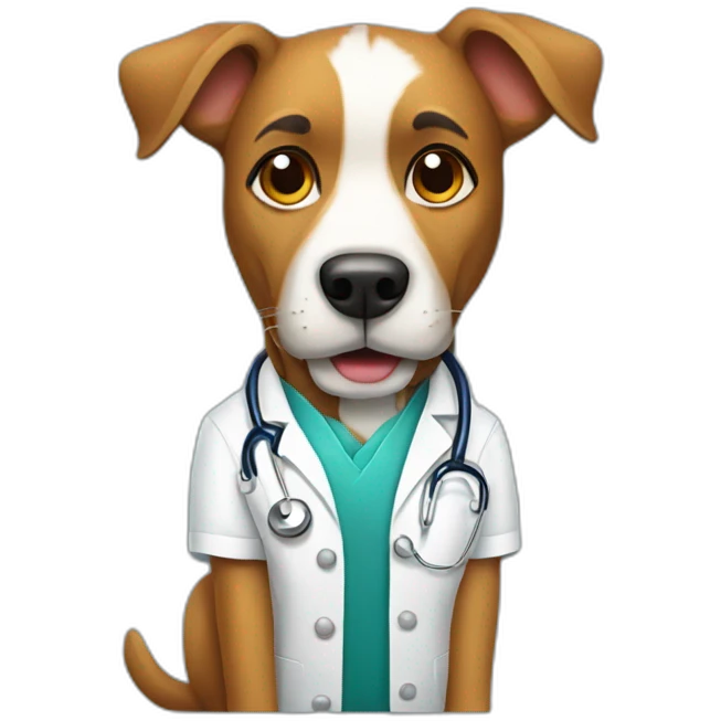 a dog doctor emoji