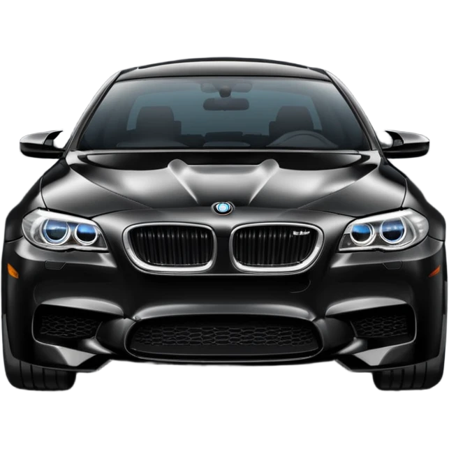 Bmw m5 black with lights emoji