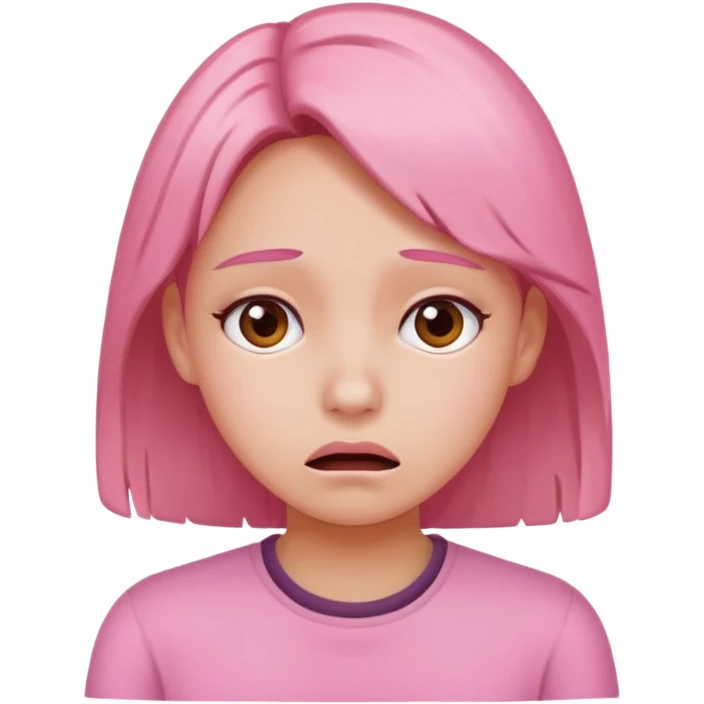Pink stress girl emoji