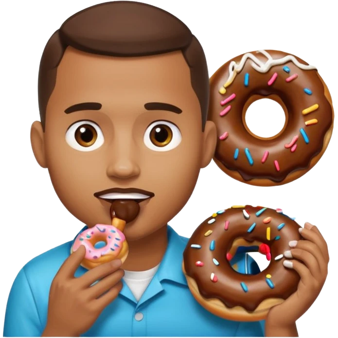 Jalen Hurts eating a donut emoji