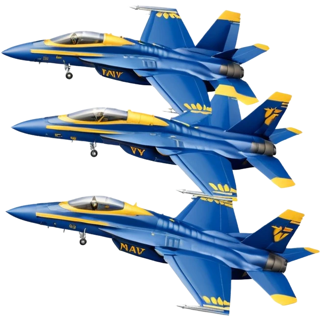 four US Navy Blue Angels f/a-18s performing diamond formation maneuver emoji
