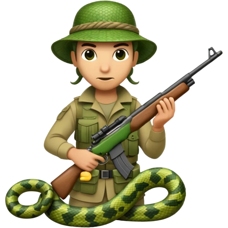 A snake sniper emoji