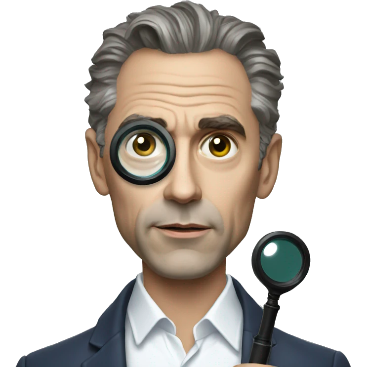 Jordan peterson holding magnifier emoji