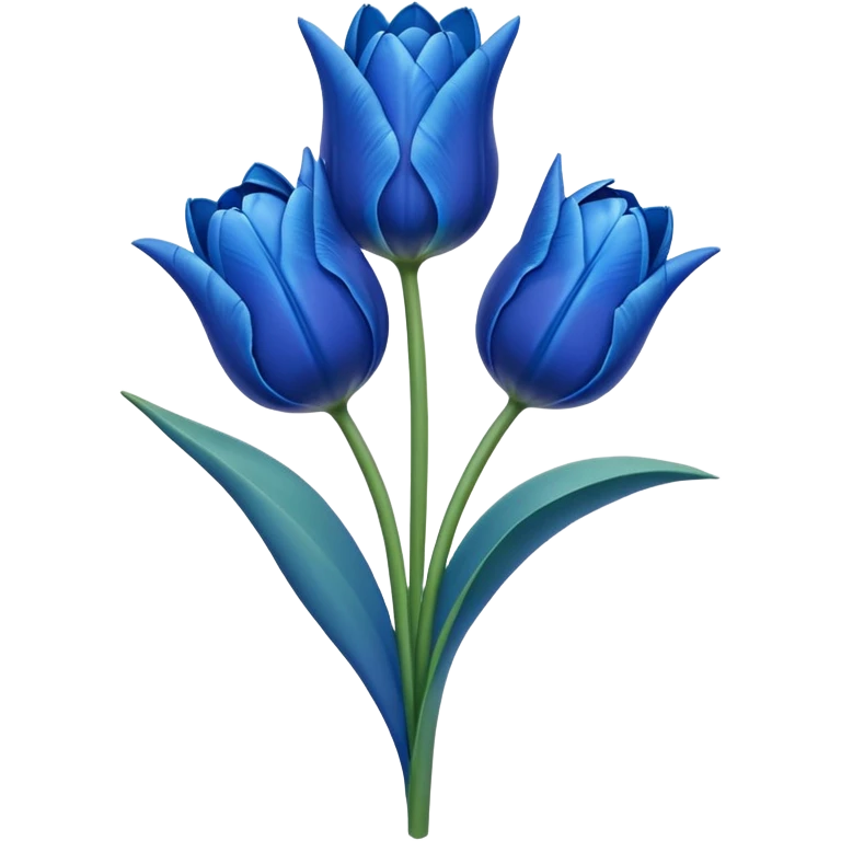 Blue tulips emoji