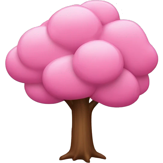 Baum mit pinken Blättern emoji