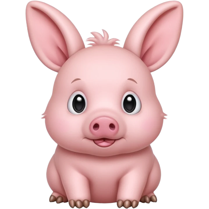 a mix of a pig and a rabbit. emoji