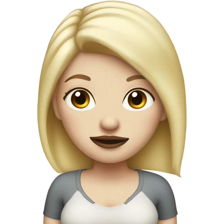Fat blonde pale girl with tattoos emoji
