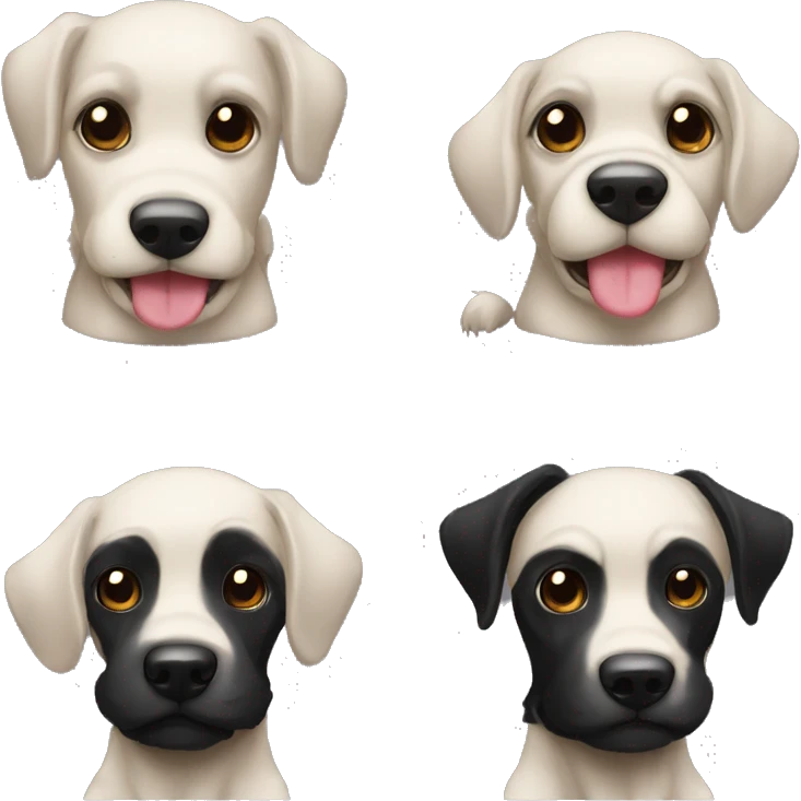 Perro negro con lazo negro de luto emoji