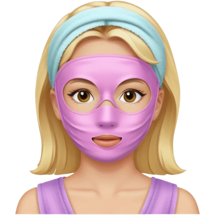 Spa mascarilla nena rubia emoji