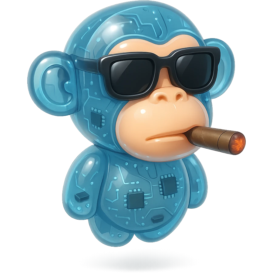 monkey with cigar wearing sunglasses emoji