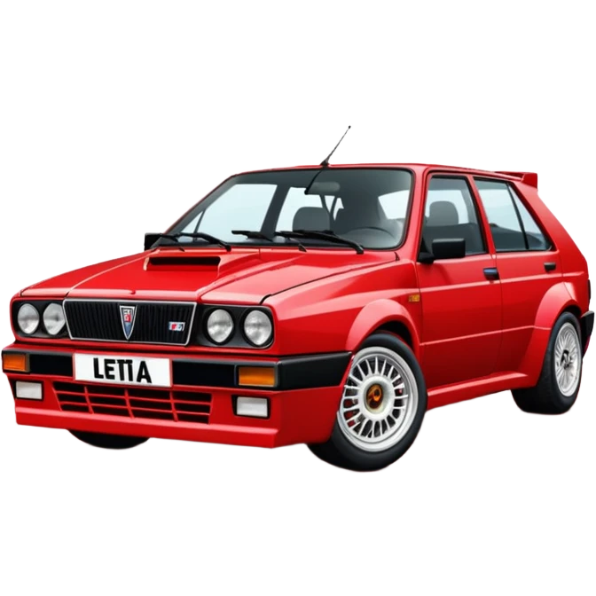 Please make an emoji of a Lancia delta hf integrale 8v fully stock make it as realistic as possible emoji