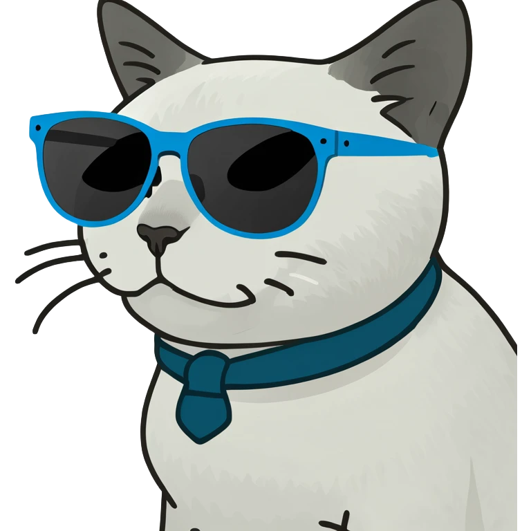 Cat with sunglasses emoji