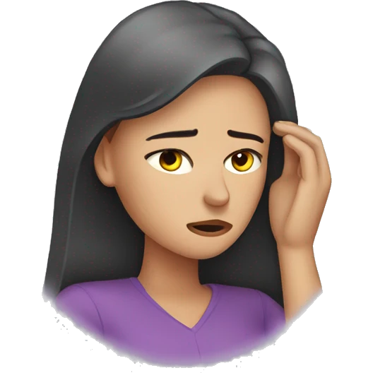Woman with Migraine pain emoji