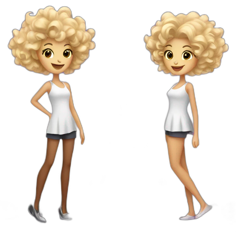 2 blond girls, one with curly hair, they really enjoy their visit of Paris  emoji
