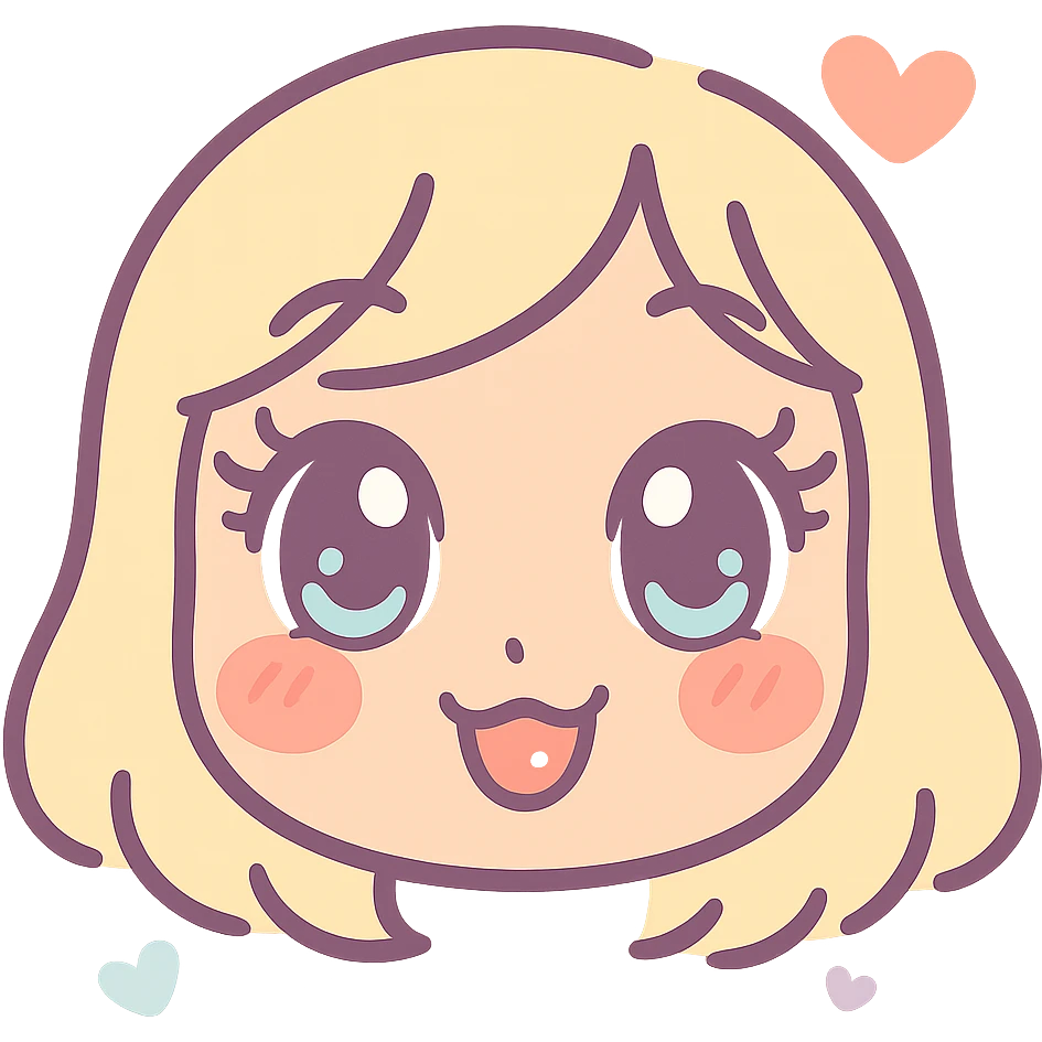 playful manga emoji with large shiny eyes, long eyelashes, seductive facial expression, red cheeks, glossy lips, pastel accents, soft shading, HD, 512x512 pixels, transparent or solid color background, sexy and kawaii emoji