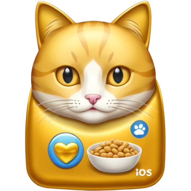 gold cat food package emoji