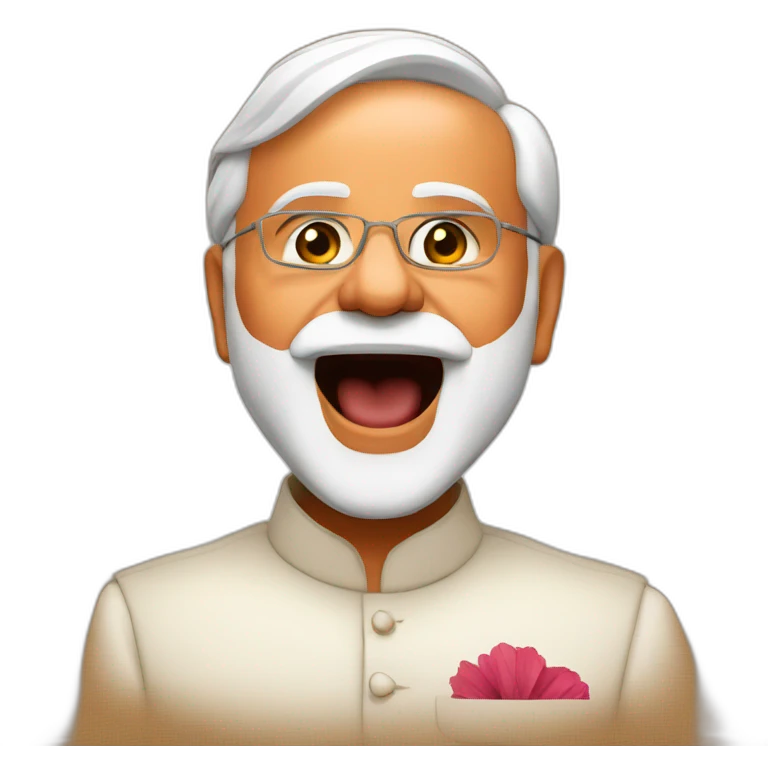 Narendra Modi singing emoji
