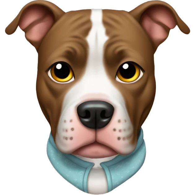 Pitbull with pjs emoji