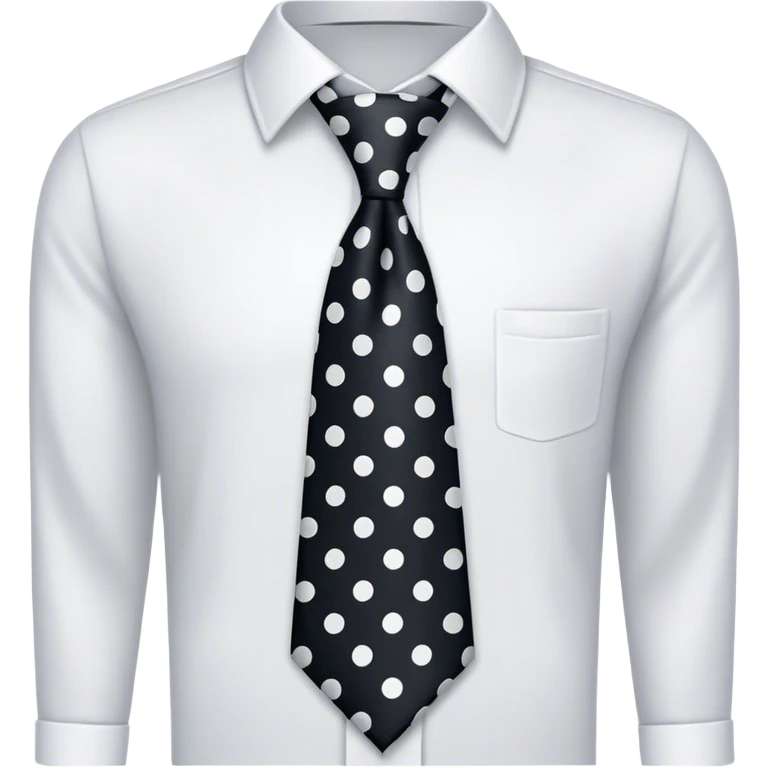 Spotty black tie emoji
