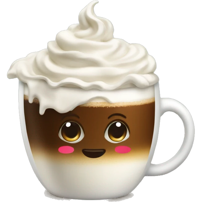 Coffe with whipped cream  emoji